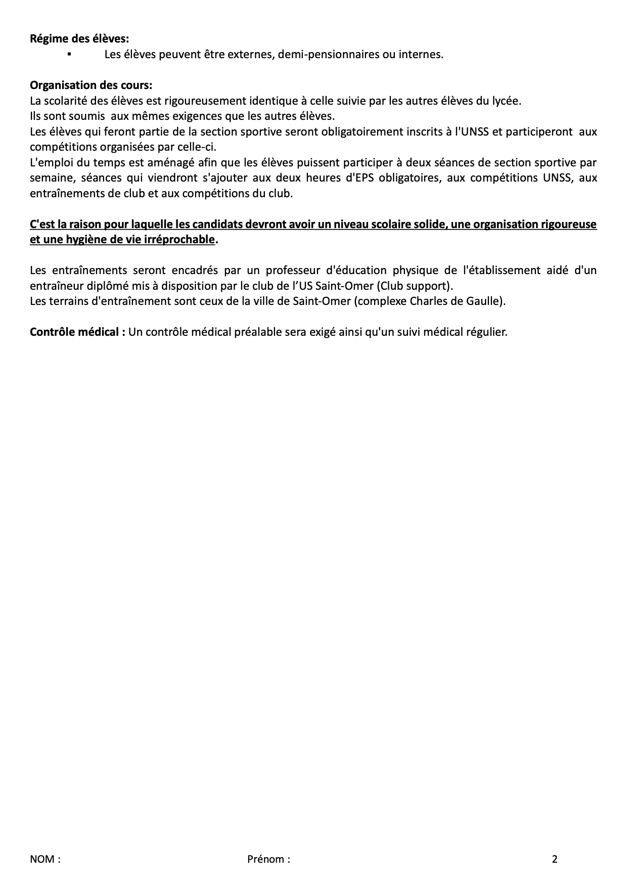 Présentation SSSFOOT RENTREE 2026 2027 2